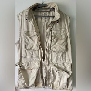 VNTG Banana Republic Safari/ Photographer Vest with Pockets size Large